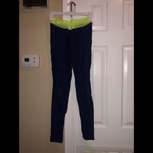 Blue work out leggings